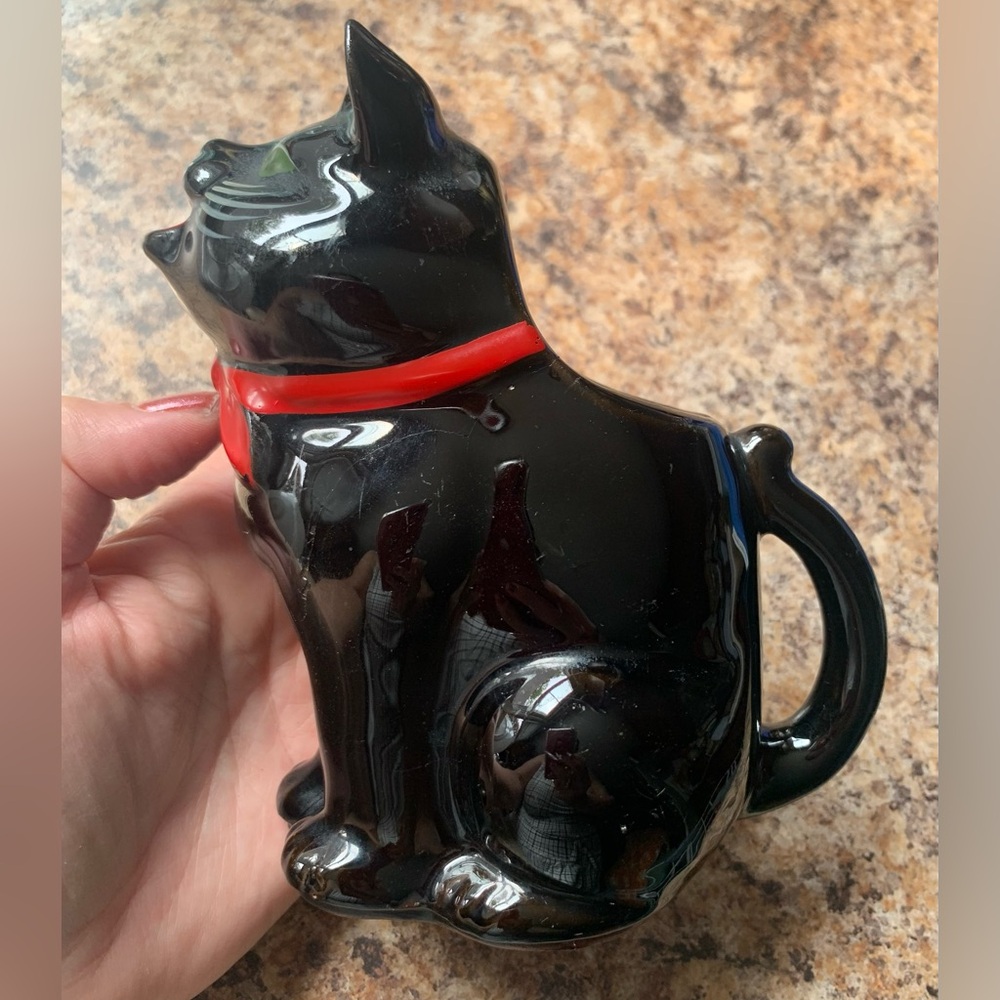 Vintage Stafford Black Cat Creamer